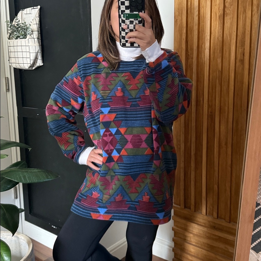 Vintage Blair Sweater Fleece Pullover Long Sleeve Southwestern. Large Unisex - Picture 10 of 10